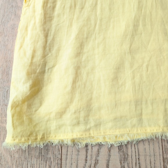 Tommy‎ Bahama Women's Yellow Linen Ruffle V Neck Sleeveless Casual Dress S/P - Picture 3 of 8